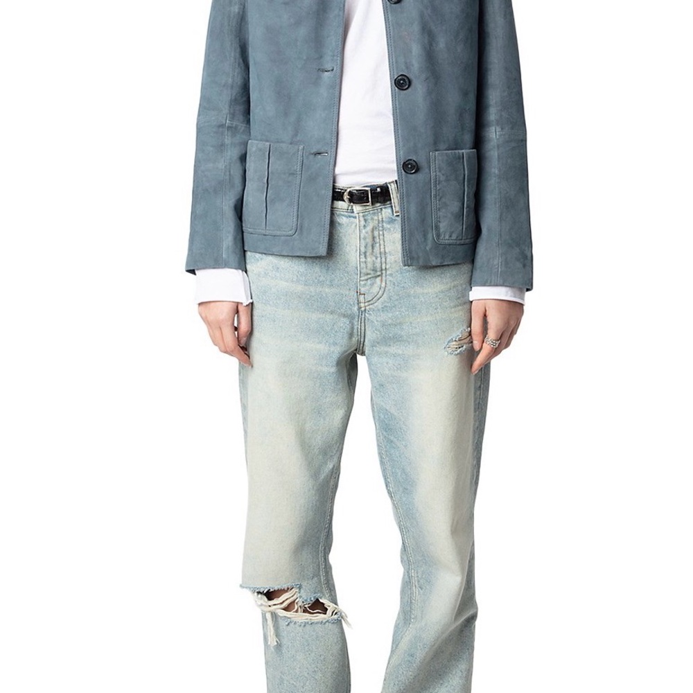 Zadig & Voltaire Laron 100% Suede Jacket NWT ~ Size XS ~ Retail $848 - Picture 3 of 13